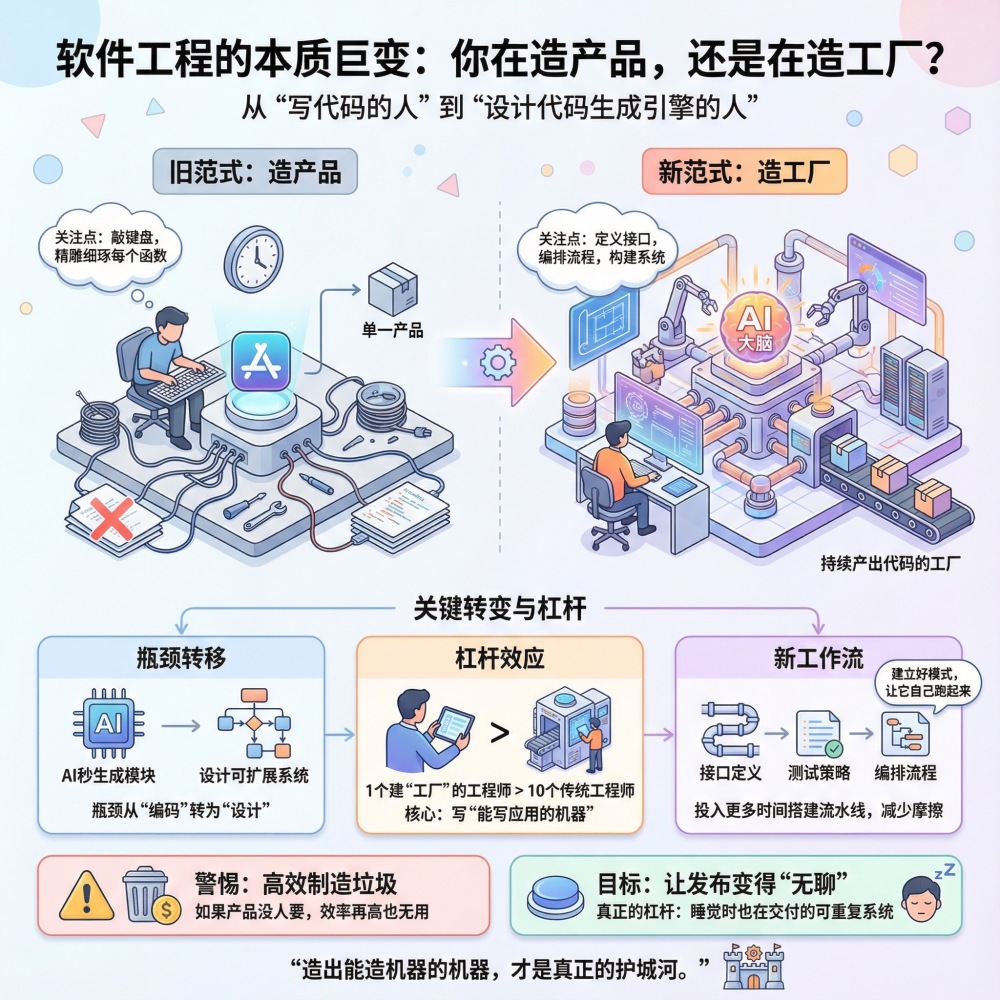 軟件工程的本質已變 你在造產品，還是在造工廠？
